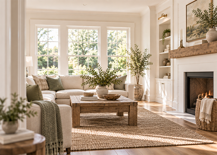 Beautiful completed living space representing the begin again phase
